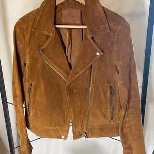 Blank NYC Brown Suede Moto Jacket